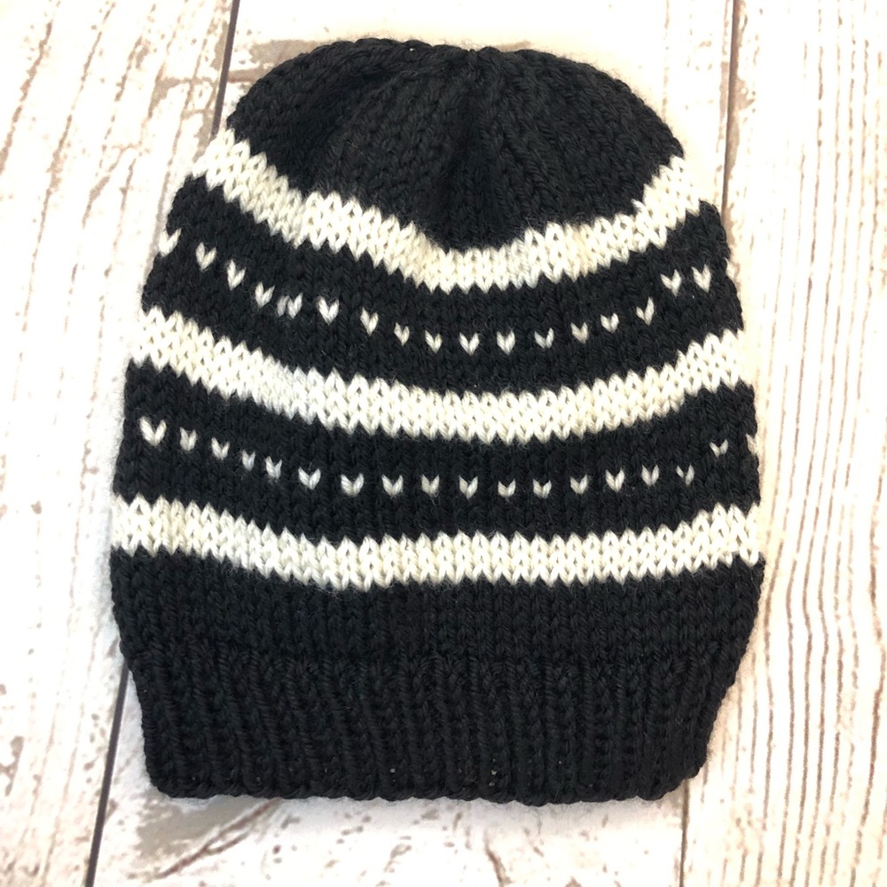 Black and White Beanie